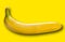 One ripe banana closeup