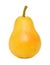 One ripe yellow pear (isolated)