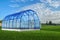 One round greenhouse in summer