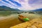 One School Boat Parked Phewa Lake Pokhara Nepal