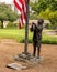 One of seven sculptures of `Pledge of Allegiance` by Glenna Goodacre at Scottish Rite Hospital for Children in Dallas, Texas.