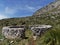 One of the several Stone circular Animal Shelters found on the slopes beneath El Torcal in Andalucia.