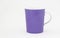 One shabby violet cup isolated on a white background