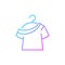 One shoulder t shirt gradient linear vector icon