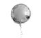 One silver helium balloon over white background