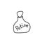 One simple terrible small bottle potion for halloween.Scary illustration