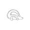 One single line drawing of adorable beauty tiny hedgehog for logo identity. Cute prickly rodent concept for national conservation