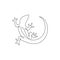 One single line drawing of adorable desert lizard reptile for company logo identity. Funny animal mascot concept for reptilian zoo