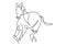 One single line drawing of elegance horse company logo identity. Running horse. Pony horse mammal animal symbol concept.