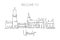 One single line drawing of Utrecht city skyline,Netherlands. Historical landscape in world postcard. Best holiday destination wall