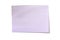 One single white sticky post note isolated flat front view