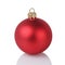 One solid red color christmas ball