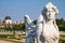 One of the statues close-up in Belvedere Palace in autumn, Vienna Austria.