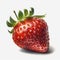 One Strawberries white background realism