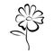 One stylized blooming flower