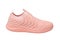 One summer pink sneaker, lightweight mesh fabric, sports shoes, on a white background