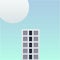 One tall building in the future fantasy world vector illustration. big building and big planet with soft blue sky background