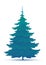 One tall spruce tree isolated