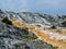 This is one of the terraces at Mammoth Hot Springs In Yellowstone