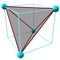One tetrahedral void showing the geometry