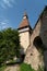 One of the towers of Biertan fortified saxon church, Unesco World Heritage site, in Biertan village, Transylvania, Romania, Europe