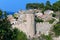 One of the towers of the historic fortress in Tossa de Mar, Catalonia.