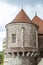 One of the towers of the Hunedoara Castle, also known a Corvin Castle or Hunyadi Castle in Hunedoara, Romania