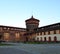 One Of The Towers Of The Sforza Castle In Milan