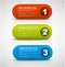 One two three - 3D vector progress buttons