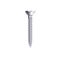 One upright metal threaded screw with flat head in realistic style