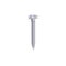 One upright metal threaded screw with hexagon head in realistic style