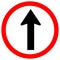 One Way Or Go Straight Traffic Road Sign, Vector Illustration, Isolate On White Background Label .EPS10