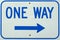 One Way sign