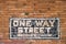 One Way Street Traffic Sign