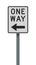 One Way vertical road sign