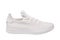 One white sneaker, lightweight mesh fabric, sports shoes, on a white background