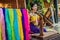 one woman spinning silk Jim Thompson House museum bangkok thailand
