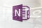Onenote icon on iphone realistic texture