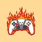 Onfire joystick game Illustration Controller Burn Vector