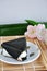 Onigiri Dish on Bamboo Mat