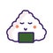 Onigiri japan food vector emoji character.