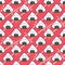 Onigiri rice ball seamless red pattern.