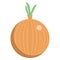 Onion fresh vegetable icon, vector illustration