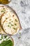 Onion naan - traditional indian bread. pita bread or scones with green onions