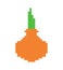 Onion pixel art. bulb 8 bit. Pixelate Vegetable. vector illustration
