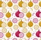 Onions seamless pattern. Bulb onion endless background, texture. Vegetable .