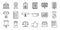 Online attestation serviceicons set, outline style