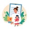 Online babysitting and education concept vector flat