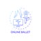 Online ballet concept icon