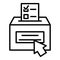 Online ballot box icon, outline style